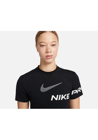 Nike Pro Dri-fit Cropped Graphic Training Short-sleeve Kadın Tişört-dx0078-010 Siyah