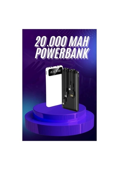 Powerbank 20.000 Mah Hızlı Şarj Özellikli Taşınabilir Usb Girişli Çok Renkli 96500159