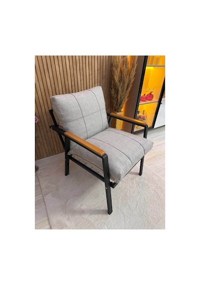 4 Adet Bahçe , Balkon Mobilyası ,minder Kılıfı , Koruyucu Kılıf , Minder Örtüsü , Bahçe Mobilyası Açık Gri