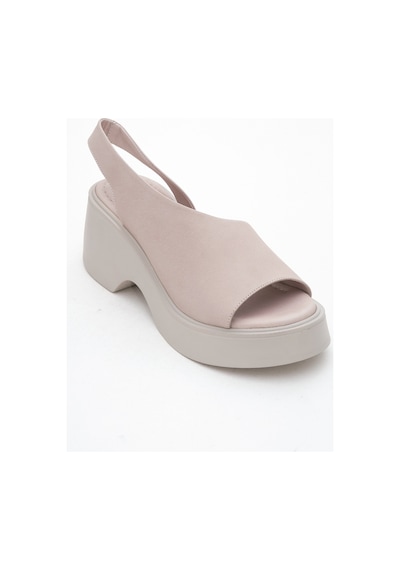 Luvishoes Luvi Shoes Roy Taş Cilt Hakiki Deri Kadın Dolgu Topuklu Sandalet Taş