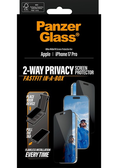 Privacy Apple Uyumlu iPhone 17 Pro Ultra-wide Fit Çerçeveli Gizli/hayalet Ekran Koruyucu - Fastfit Aparatlı