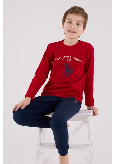 U.S. Polo Assn. U.s. Polo Assn Erkek Çocuk Kırmızı Pijama Takımı Us2233-c-v2