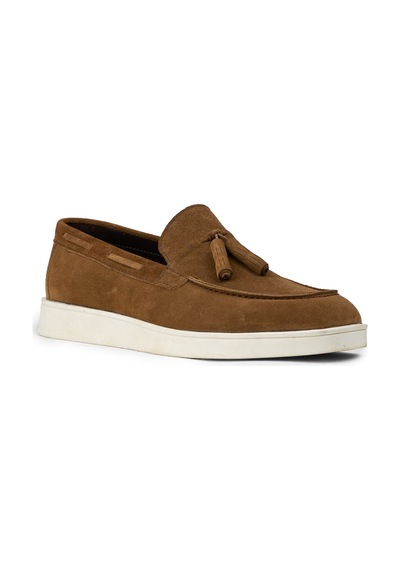 Deery Erkek Hakiki Süet Taba Renk Loafer Ayakkabı - 01994mtbac01 Taba