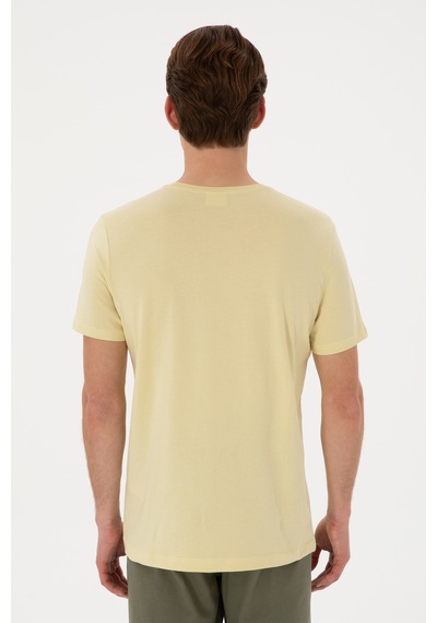 U.S. Polo Assn. Erkek Regular Fit Bisiklet Yaka Açık Haki Tişört 50306897-VR183