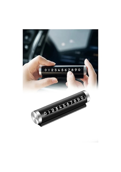 Tineke Metal Kasa Araç İçi Telefon Numaratör Çevirmeli Gizlenebilir Park Telefon Numarası Aparatı