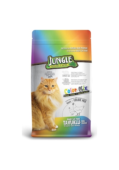 Jungle Colormix Tavuklu Yetişkin Kedi Maması 15 KG
