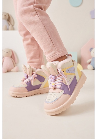 Marco Kids Pudra İçi Kürklü Soğuğa Dirençli Bağcıklı Kız Çocuk Bot Rabbıt