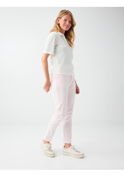 Jimmy Key Açık Pembe Yandan Cepli Yüksek Bel Normal Paça Dokuma Pantolon 6sw185481609