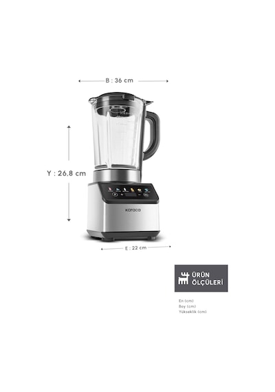 Karaca Color Touch Screen 1200 W Smoothie Blender