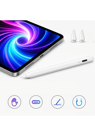 İpad Air 4/5 Nesil 10.9 İnç İle Uyumlu Notepen Gen3 Stylus Kalem Avuç İçi Algılama Eğim Destekli Beyaz