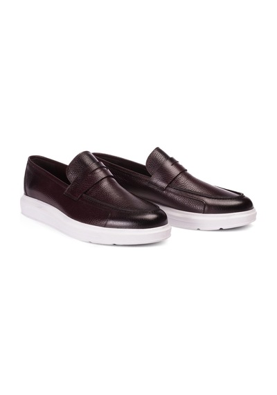 Deery Hakiki Deri Bordo Erkek Loafer Bordo (539861624) Bordo
