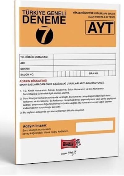 2022 Yargı Ayt Türkiye Geneli Deneme Sınavı 7