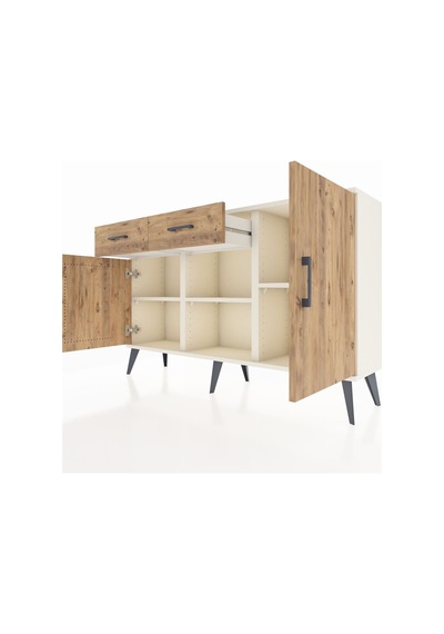 Arges Konsol 3 Raflı 2 Çekmeceli 3 Kapaklı 132x30x83 Aytaşı-çam/çam Çam/çam Arges Konsol 3 Raflı 2 Çekmeceli 3 Kapaklı 132x30x83 Aytaşı-çam/çam Çam/çam
