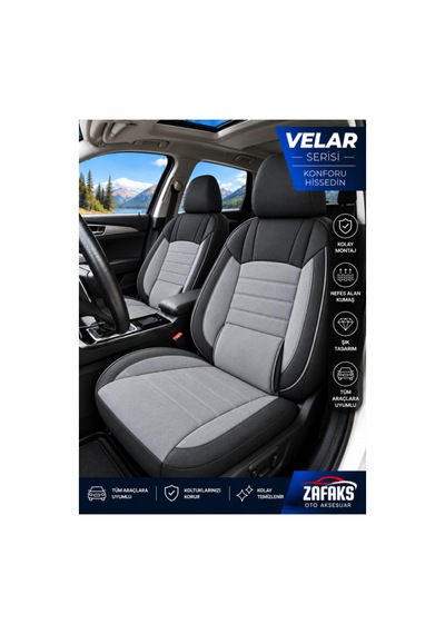 Hyundai Bayon Uyumlu Velar Serisi Keten Oto Koltuk Kılıfı Ortopedik Tam Set