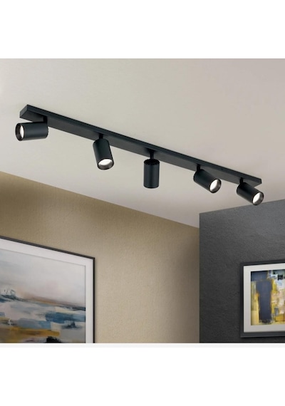 Mylights 120cm Panasonıc Ampullü Led Avize Gün Işıgı Ampullu Led Spot Led Avize Siyah