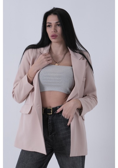 Feminist Taş Kruvaze 2 Düğmeli Flato Cep Detaylı Ceket 3971560.50 Taş