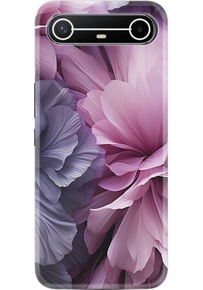 Tecno Spark Slim Km9 Kılıf Boutique Baskılı Resimli Çiçek Mor Pcode -028