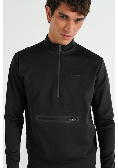 Hummel Loton Yarım Fermuarlı Sweatshırt 922255-2001 Siyah