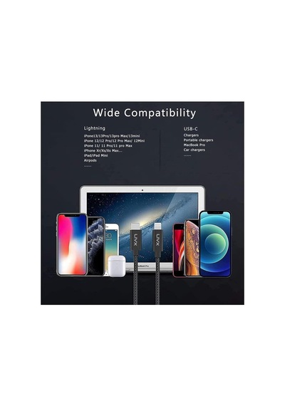 Horizontal 20w Type C To Lightning İphone İpad Hızlı Şarj Ve Data Kablosu Space Gray Brt 3 Metre