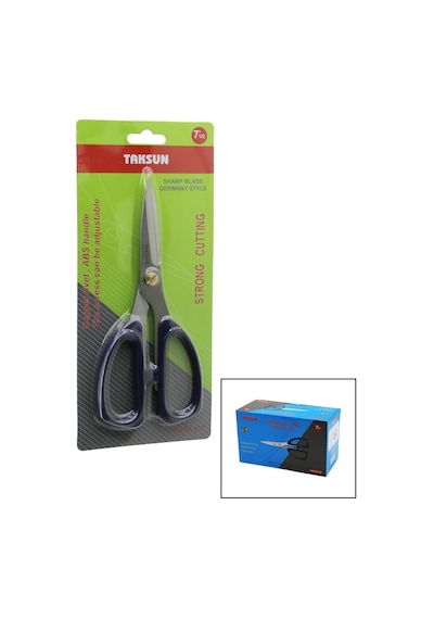 Taksun Gl-127 7½" Terzi Makası Alman Stil Abs Renkli Plastik Saplı, Bakır Pim- 12'li Paket