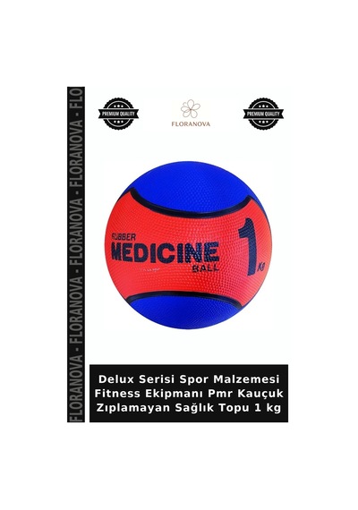 Delux Serisi Spor Malzemesi Fitness Ekipmanı Pmr Kauçuk Zıplamayan Sağlık Topu 1 Kg