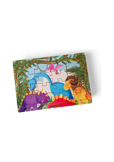 Dinozorlar 16 Parça Eğitici Ve Öğretici Ahşap Çocuk Puzzle & Yapboz Bebek Çocuk Oyuncak