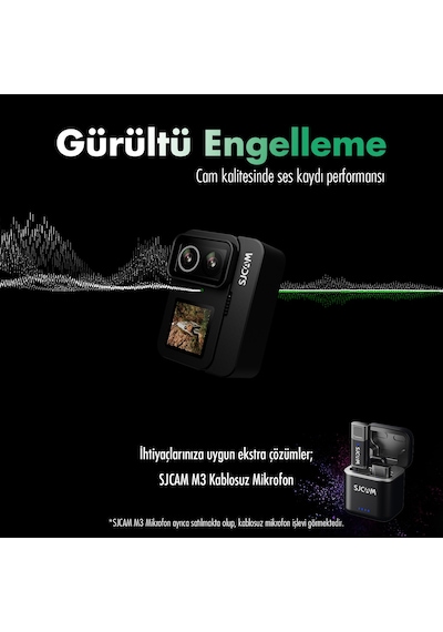 Sjcam Sj20 Dual Lens F1.3 Çift Kameralı Aksiyon Kamerası Siyah