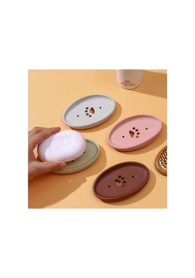 Buççin Online Mağaza Çok Amaçlı Sabunluk Banyo Mutfak Pratik Fırça Sabunluk Silikon Gri Çok Renkli