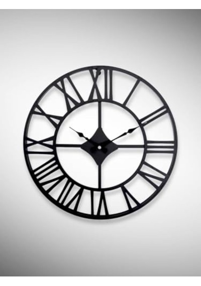 Dm30 Serisi Roma Rakamlı Metal Duvar Saati Siyah 30 Cm 0240-keçe-şekilli-48cm