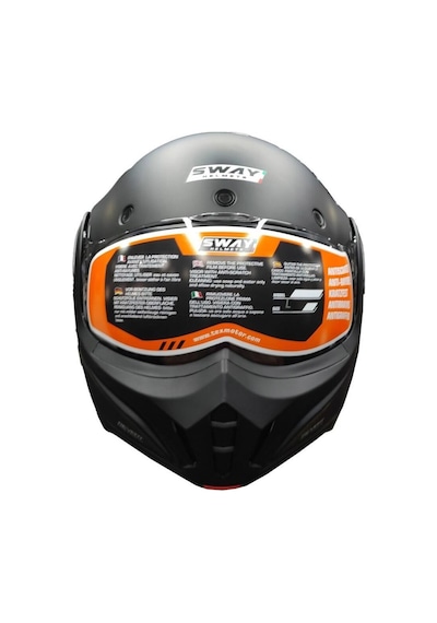 Sway Sw 907 Stratos 180 Çene Açılır Motosiklet Kaskı 64909 Siyah