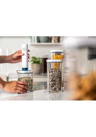 Zwıllıng Fresh & Save Cube Vakumlu Saklama Kabı 3m, 21 Santimetre, Şeffaf Akdeniz Mavisi