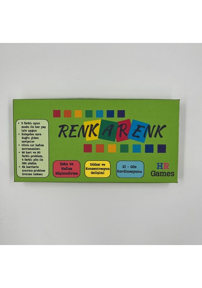 Renkarenk Zeka Ve Hafıza Geliştirici Eşleştirme Oyunu