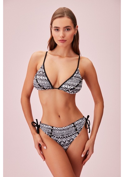 Suwen Yandan Bağlamalı Boncuklu Bikini Altı Sb24650e911 Siyah
