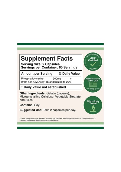 Phosphatidylserine 300 Mg 120 Kapsül