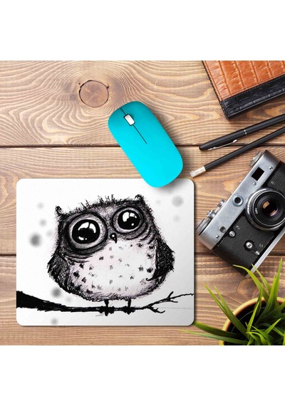 Hüzünlü Baykuş Özel Baskılı Mouse Pad