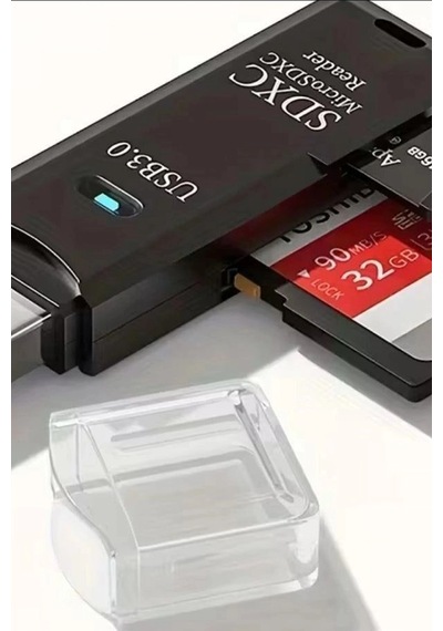 Mini Usb 3.0 Sd Tf Kart Okuyucu Hub Adaptör - 1 Adet Kompakt Veri Aktarıcı Pc Tablet İçin Bx-313517 Çok Renkli