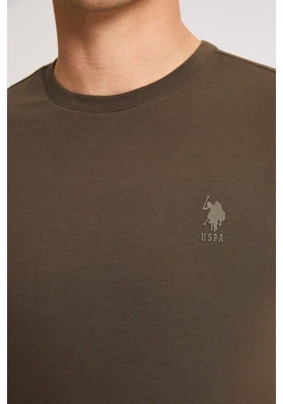 U.s. Polo Assn. Erkek Koyu Haki Tişört Basic 50326953-vr111