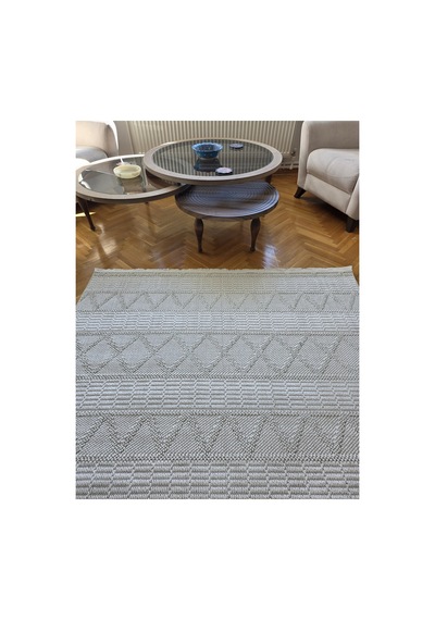 Badelya Home Monaco 0219a Krem İskandinav Sisal Bukle Yumuşak Özel Ölçü Salon Koridor Mutfak Halısı Yolluk 0210a-krem