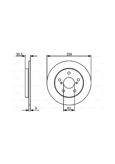 Toyota Corolla Uyumlu 1.6 2006-2019 Bosch Arka Disk 2 Adet