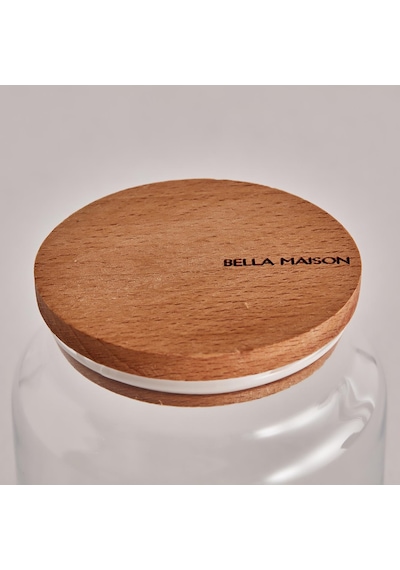 Bella Maison Joye Ahşap Kapaklı Kavanoz Şeffaf 890 CC