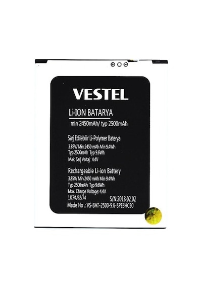 Vestel Uyumlu Venüs E3 Batarya Pil 2500Mah