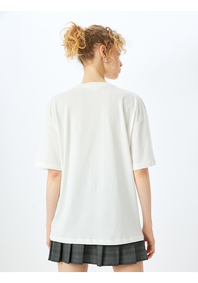 Koton Ayı Baskılı Oversize Bisiklet Yaka Kısa Kollu Tişört Ekru 5sal10341ık Ekru Koton Ayı Baskılı Oversize Bisiklet Yaka Kısa Kollu Tişört Ekru 5sal10341ık Ekru