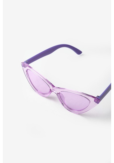 Lila Cat Eye Model Çocuk Güneş Gözlüğü Çok Renkli