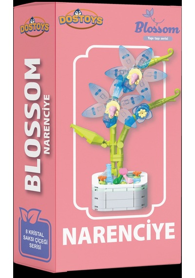 Mikro Blok Kristal Narenciye Çiçek Setleri Mini - Çiçek - Blossom Çiçek