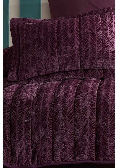 Elart Comfort Yeni Nesil Çift Kişilik Uyku Seti - 3 Parça Velvet Mürdüm (230x220)
