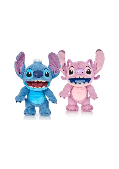 Disney Stitch & Angel Elektronik Kukla 2 Li Paket 30 Cm Çok Renkli