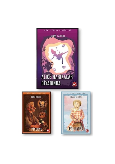 Dünya Çocuk Klasikleri 3 Kitap Set Pinokyo-alice Harikalar Diyarında-pollyanna