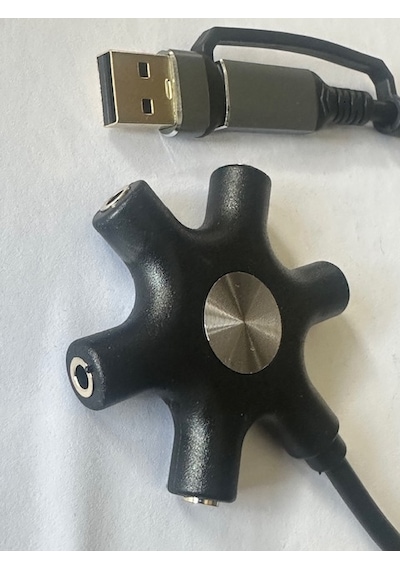 5 Çıkışlı Usb Ses Kartı 5 Port Usb Ses Kartı