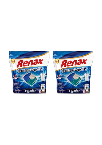 Renax Çamaşır Kapsülü 30 Yıkama Beyazlar X 2 Adet