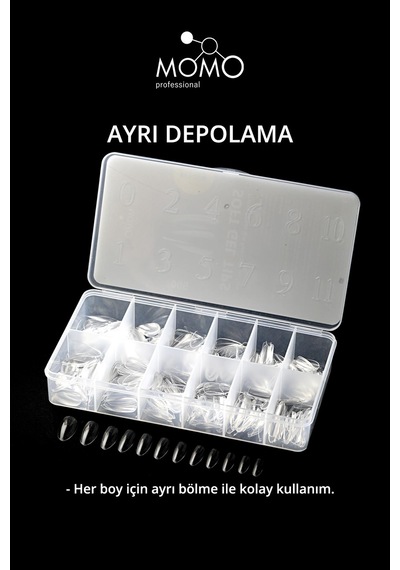 Momo Professional Tırnak Soft Gel Tips 500 Ad. Badem